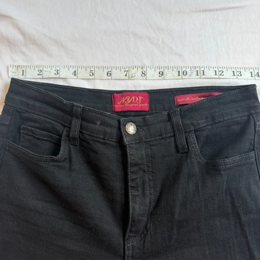 NYDJ Jeans Women's 2 Skinny Black Stretch 28x30 Not Your Daughter's Jeans USA